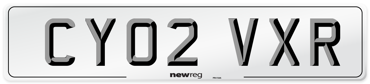 CY02 VXR Number Plate from New Reg
